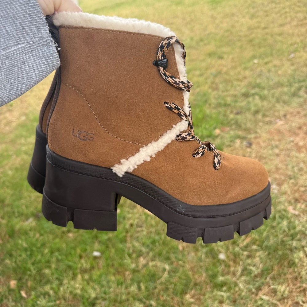 UGG Brooklyn‎ Water Resistant Hiker Boot with Genuine Shearling Trim (Women) - Picture 5 of 10